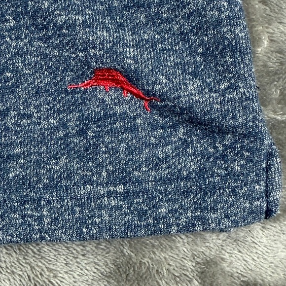 TOMMY BAHAMA Fleece Lined Crew Neck Lounge Sweatshirt L Navy Gray Style #229901 - Picture 3 of 12